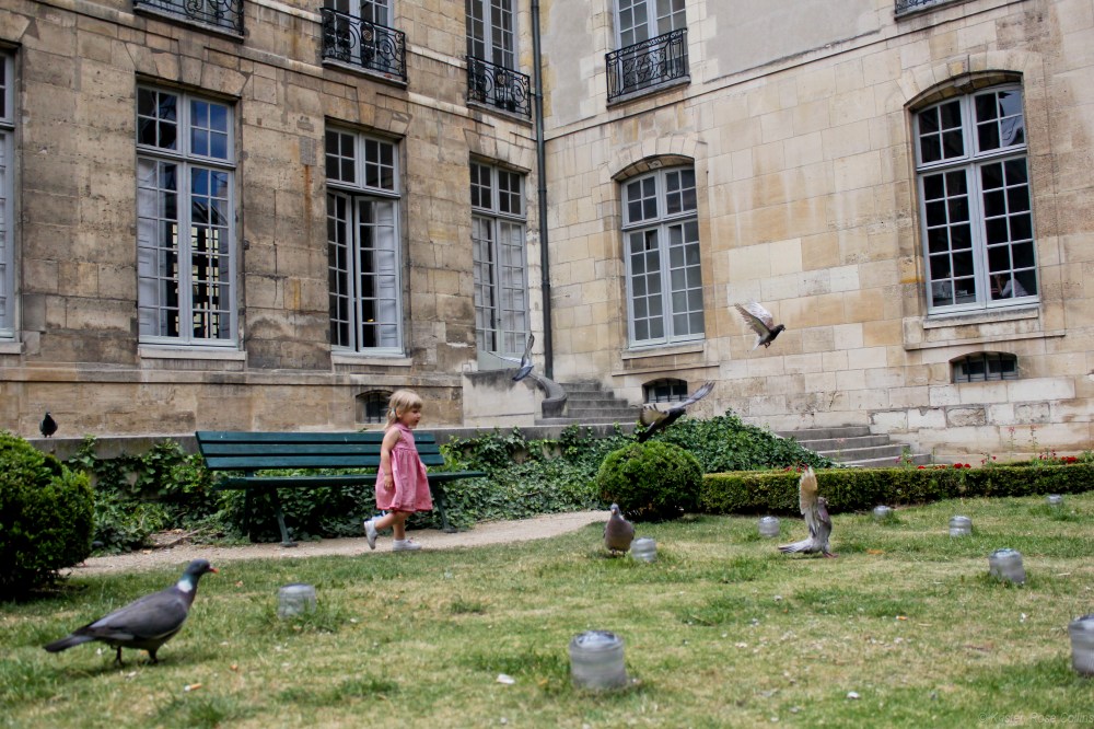 A garden On the Rue des Francs Bourgeois between Rue Pavée and Rue de Sévigné (across from Le Musée Carnavalet